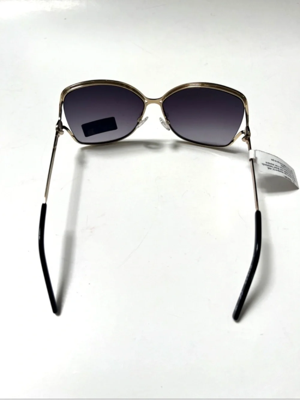 New GUESS Butterfly Oversized Sunglasses GO00040 Cut Out Black Gold Rhinestone